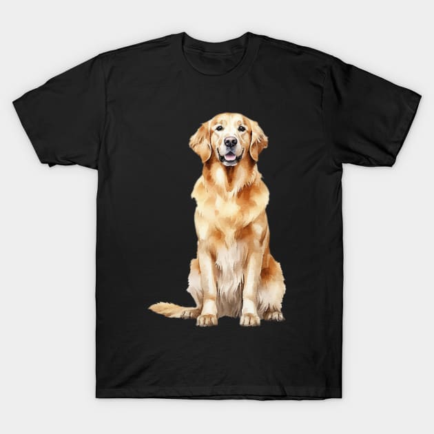 Golden Retriever T-Shirt by DavidBriotArt